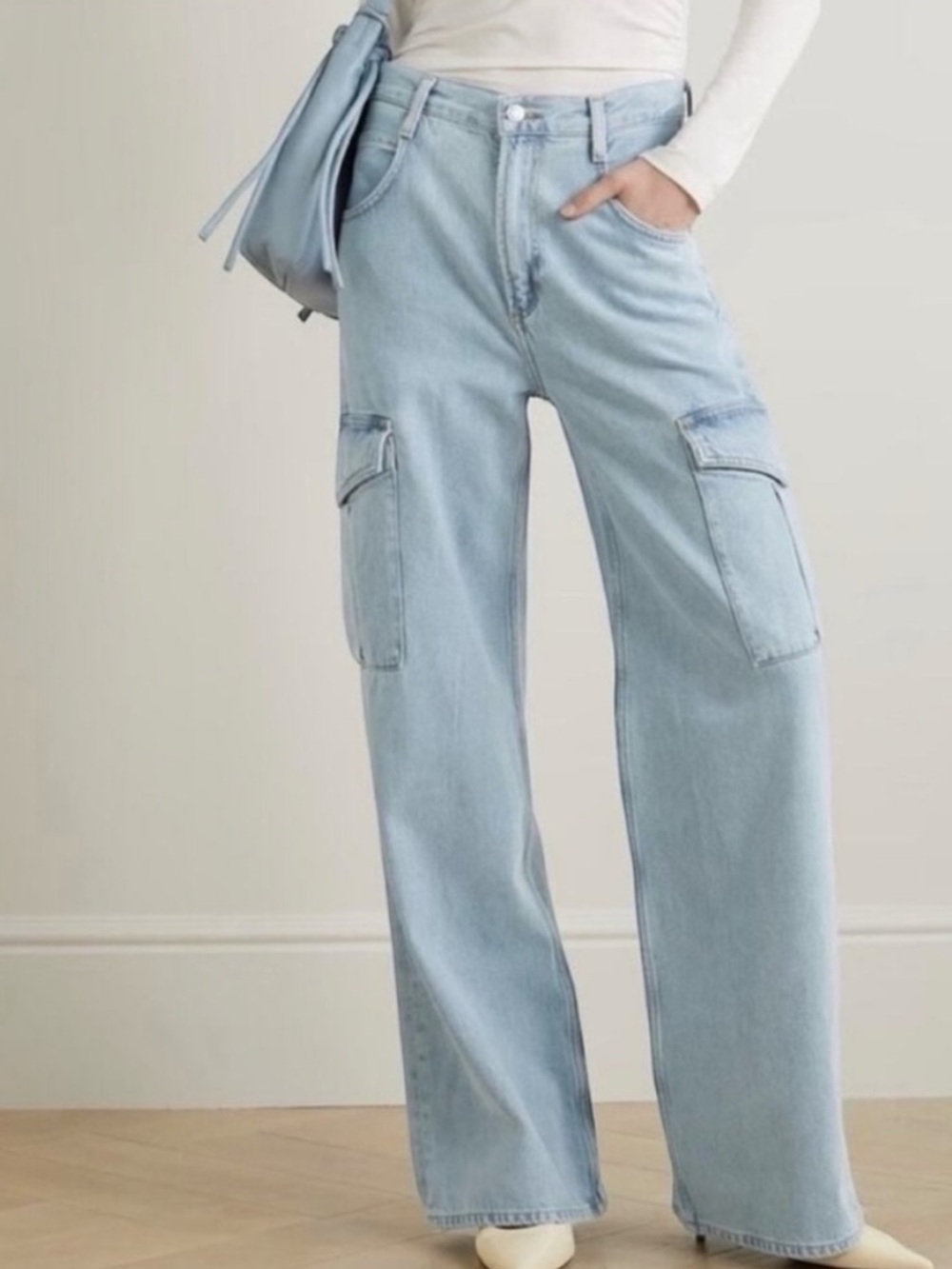 Agolde Minka Cargo High Rise Wide Leg Jeans 25